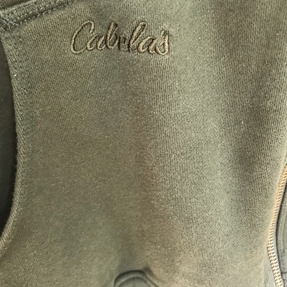 CABELAS FULL ZIP INSULATED HOODIE MEN's size EXTRA LARGE TALL DARK GREEN Warm - Picture 5 of 8